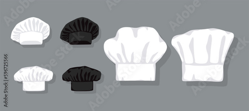 chef hat collection,vector illustration,hats in flat design photo