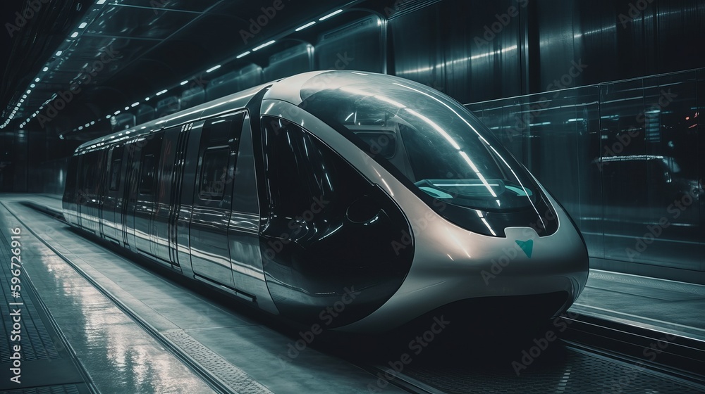 Modern Futuristic Train Generative AI Modern Futuristic Train Generative AI