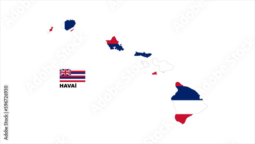 HAWAII FLAG MAP