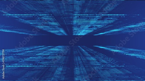 Light Blue Futuristic Digital Background Animation