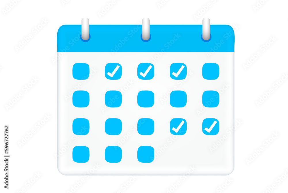 Calendar assignment. Planning concept. 3D file PNG illustration for use in various graphic designs. Calendar assignment. Planning concept. 3D file PNG illustration for use in various graphic designs.