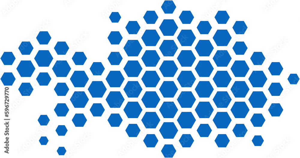 hexagon shape kazakhstan map. hexagon shape kazakhstan map.