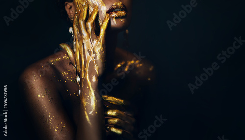 Принти на полотні art fantasy portrait african american woman goddess