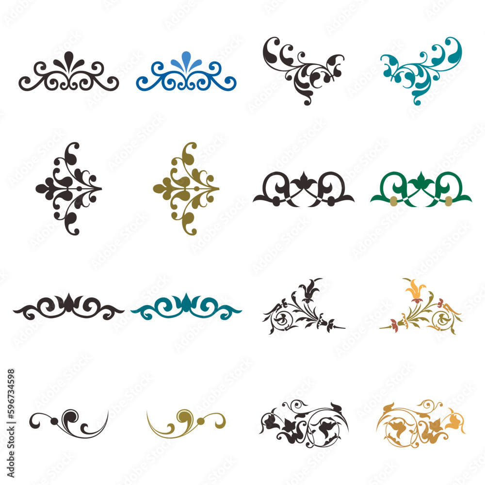 Various Islamic ornament vector designs