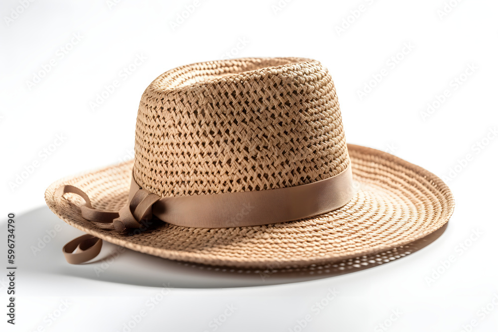 Illustrated sun hat summer spring beach sea sun shining protection head covering person vacation