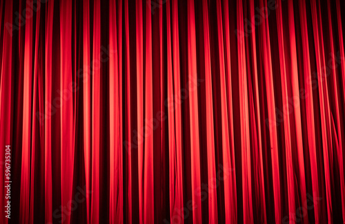 red curtain background