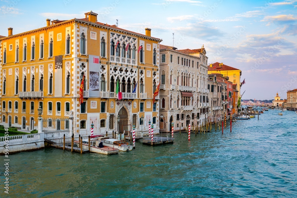The Grand Canal in the Accademia district, Venice.