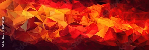 Red Orange Yellow An Image Of A Colorful, Crystalline Structure Background. Generative AI