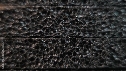 Abstract Porous Perovskite Material Structure Macro Shot