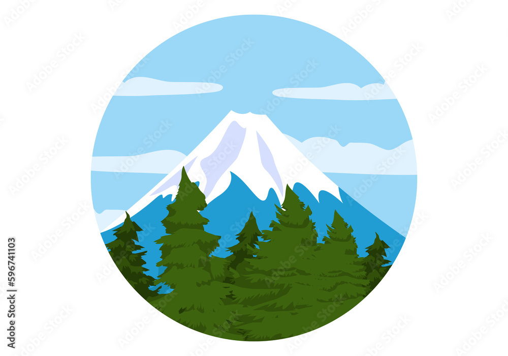 Fuji Mountain  Illustration 