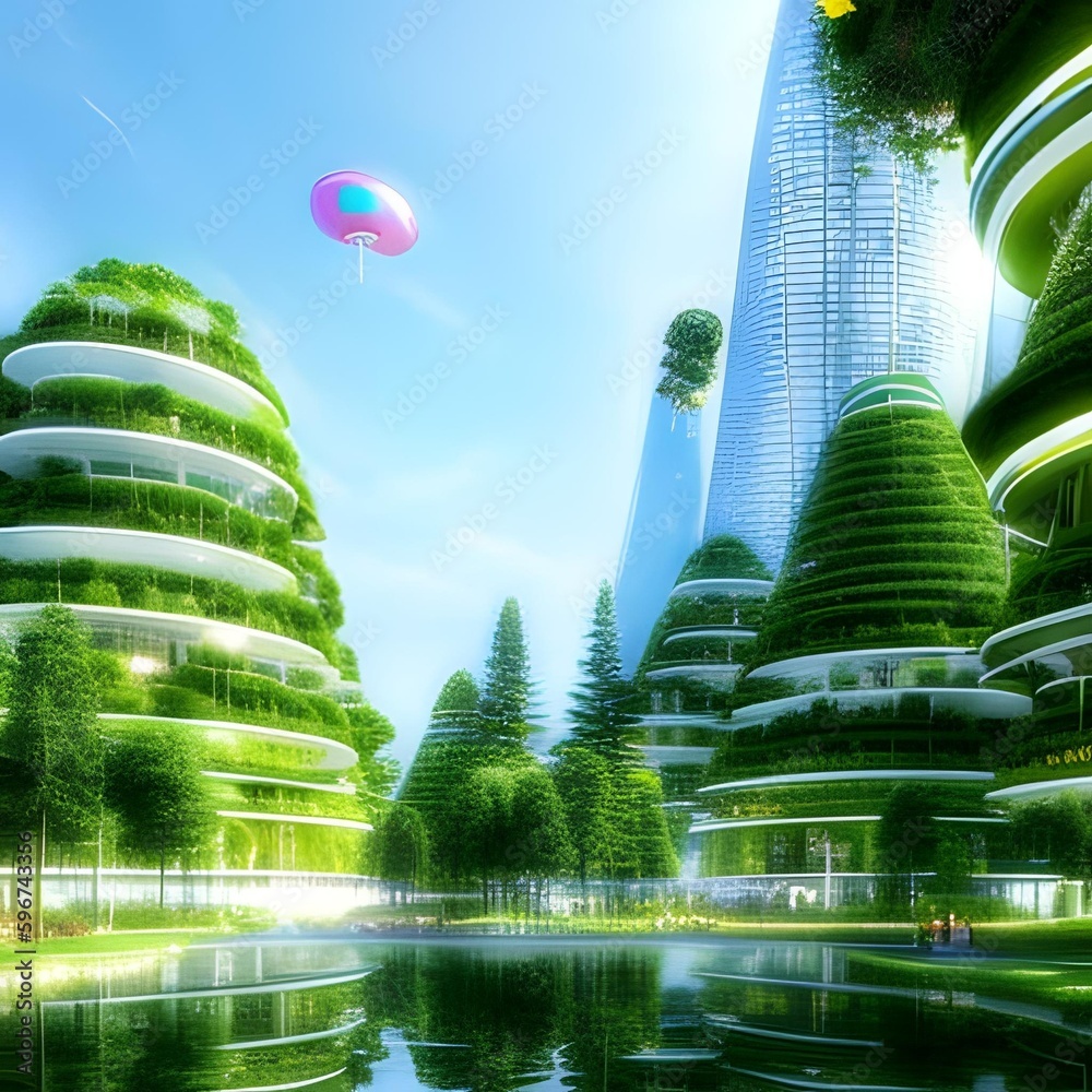 Eco Friendly City Of The Future Created With Generative Ai Tecnology Eco Friendly City Of The Future Created With Generative Ai Tecnology