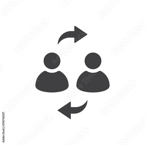 Exchange, arrows icon. Replacement, worker, arrow, business icon.