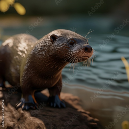nice close up of a otter