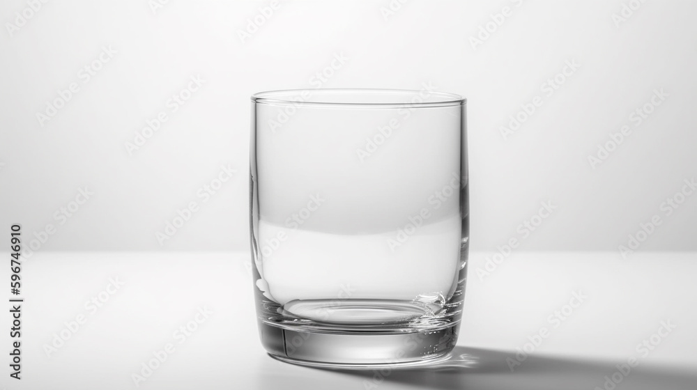 Glass of water on a white background, Generative AI Glass of water on a white background, Generative AI