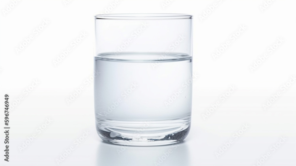 Glass of water on a white background, Generative AI Glass of water on a white background, Generative AI