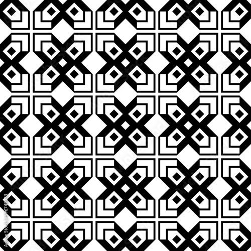 Vector seamless models. Modern stylish texture. Composition from regularly repeating geometrical element. Monochrome, simple. Vector illustrations.