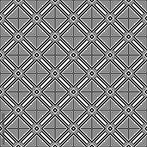 Vector seamless models. Modern stylish texture. Composition from regularly repeating geometrical element. Monochrome, simple. Vector illustrations.