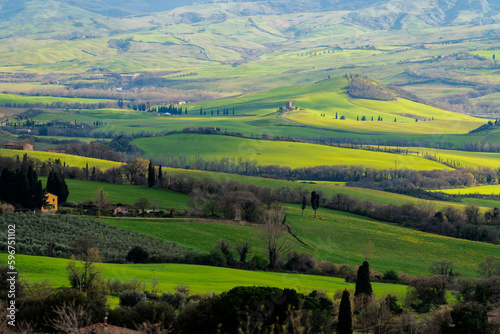 Tuscany  green landscape in springtime. Italy