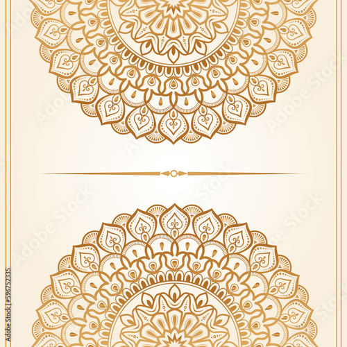 Luxury mandala background with premium vector