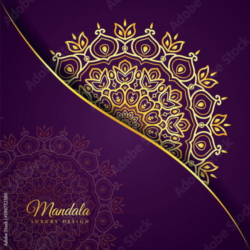 Luxury mandala background with premium vector