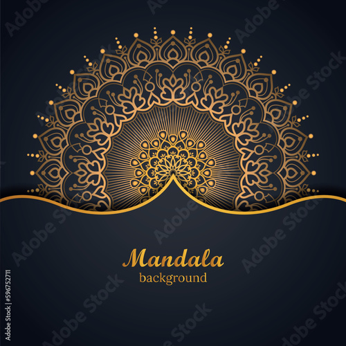 Luxury mandala background with premium vector