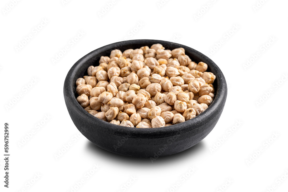 Chick pea uncooked beens. Studio shoot isolated on white background. 45 degrees shoot. Chick pea uncooked beens. Studio shoot isolated on white background. 45 degrees shoot.