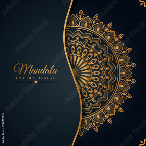 Luxury mandala background with premium vector