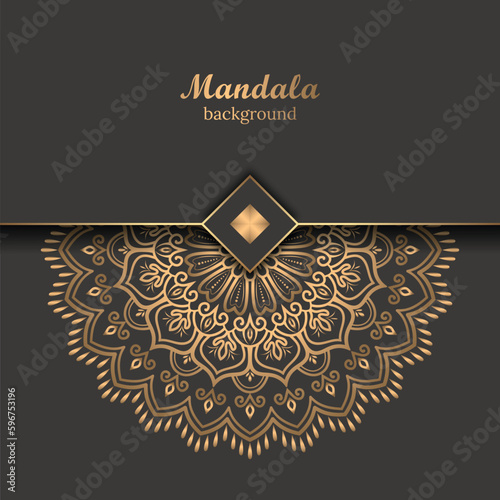 Luxury mandala background with premium vector