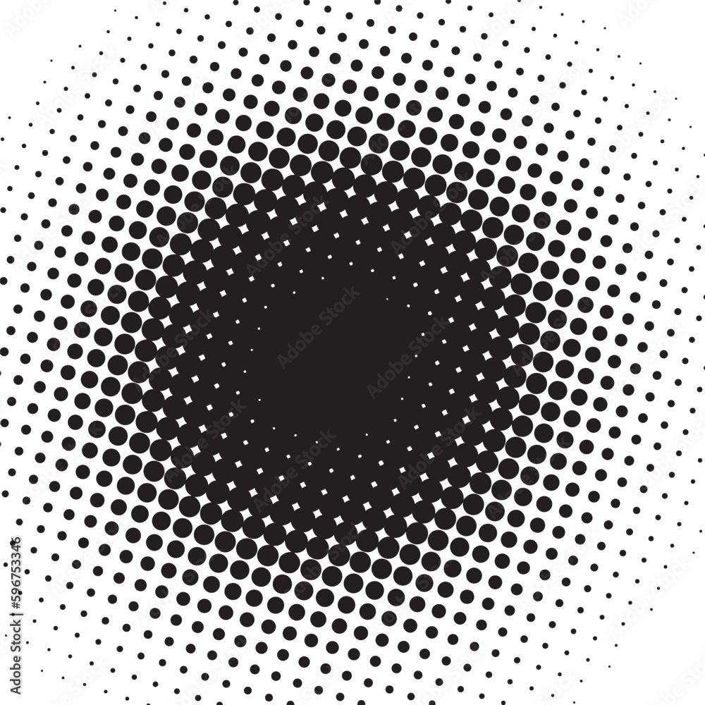 Abstract Halftone Design Round Template