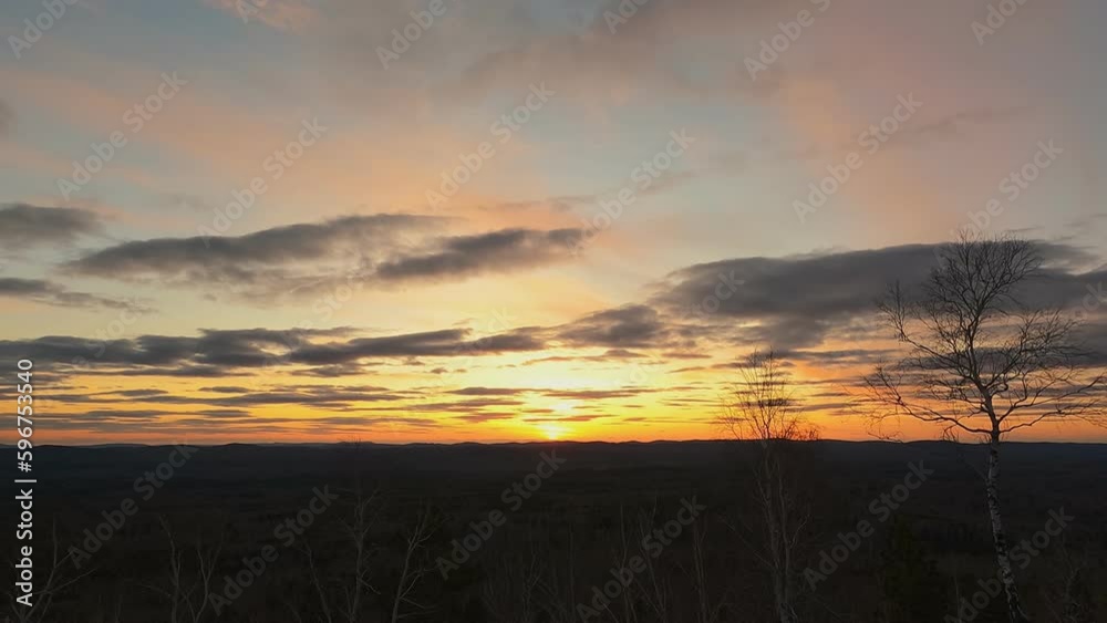 Dramatic sunset in the sky. Beautiful clouds 4k. Dramatic sunset in the sky. Beautiful clouds 4k.