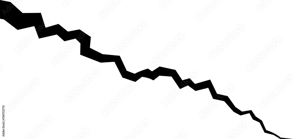 Ground crack texture icon isolated on white background