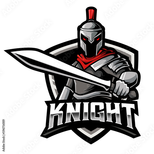 Modern professional knights logo design template