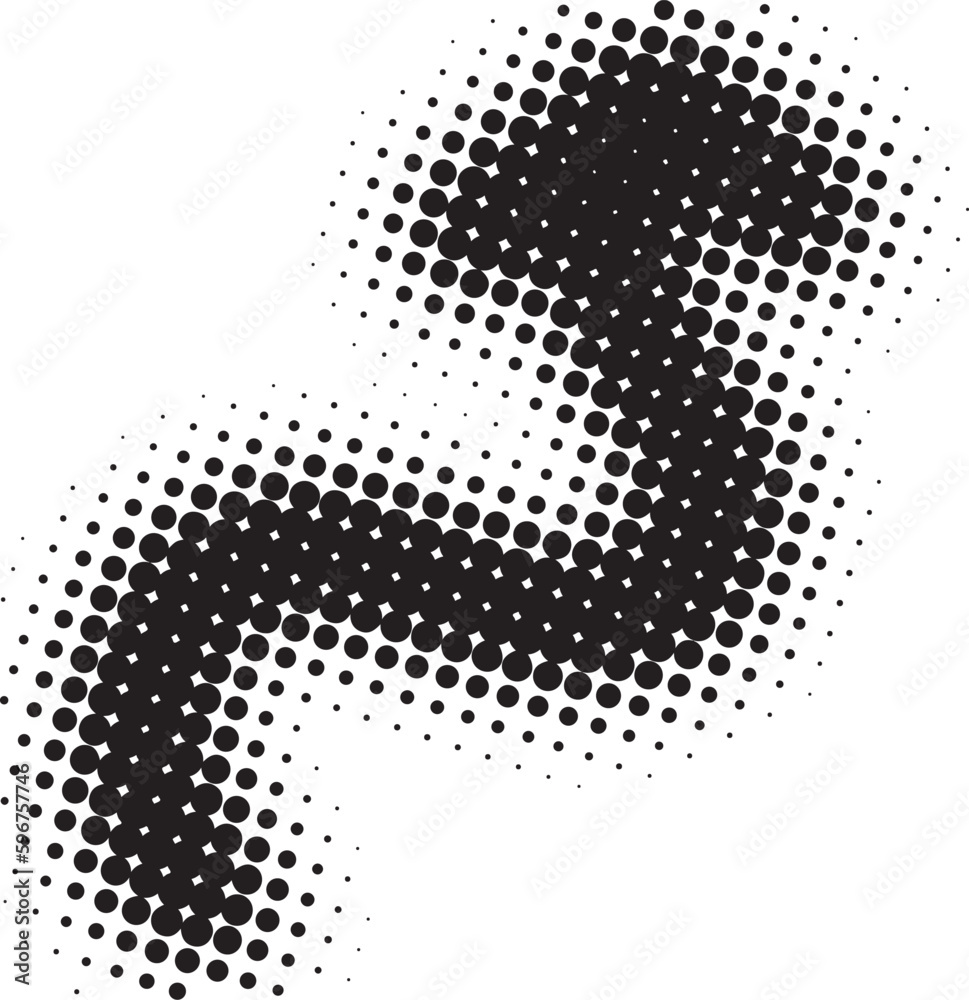 Halftone Abstract Wave Arrow Element