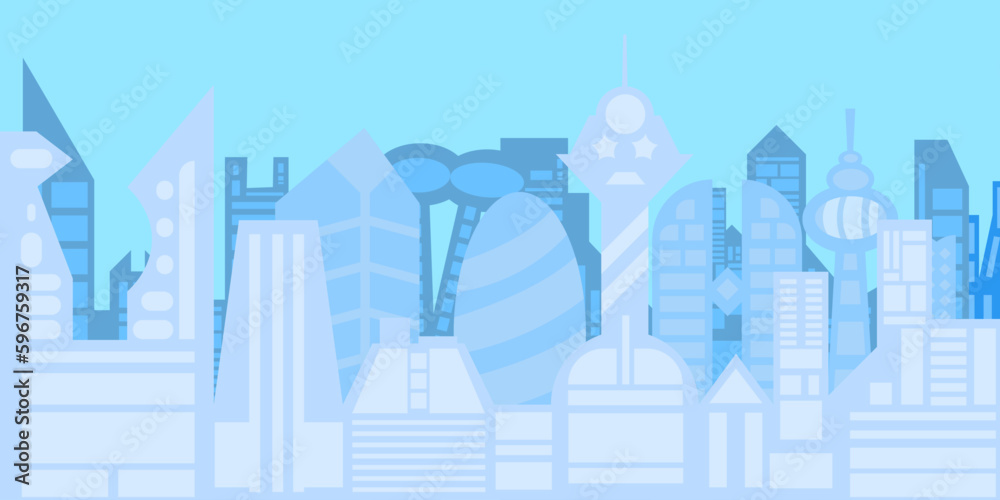 City silhouette vector. Wallpaper style.