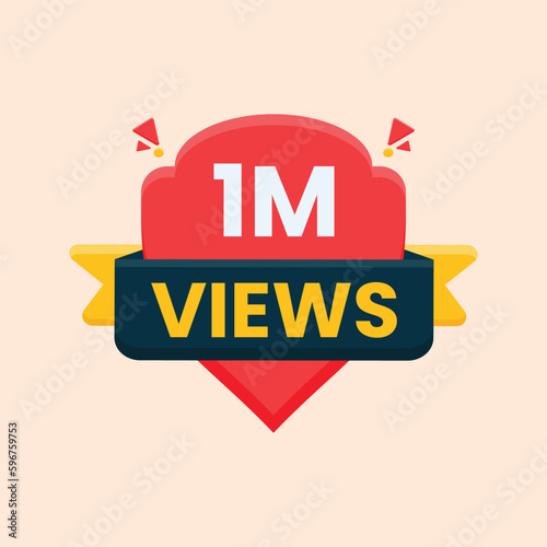 1 million views celebration banner for thumbnail design