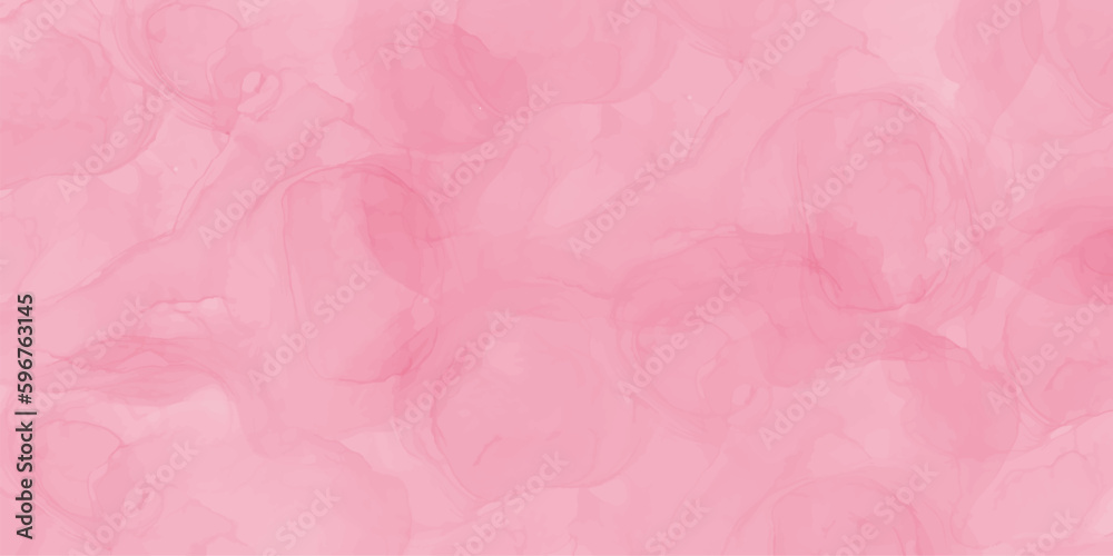 Abstract pink fuchsia marble fluid painted background. Alcohol ink or watercolor art. Editable vector texture backdrop for poster, card, invitation, flyer, cover, banner, social media post