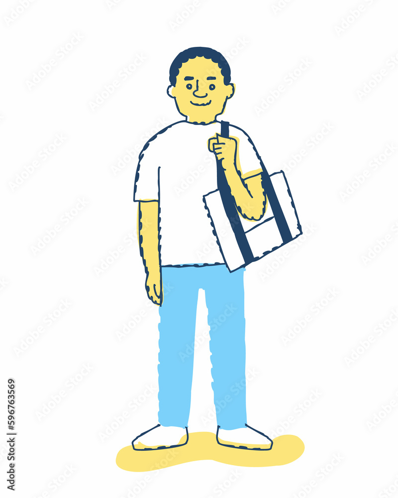 留学生の若い男性