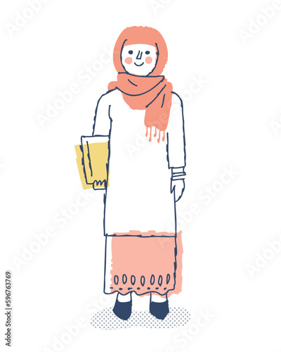 民族衣装を着た女性