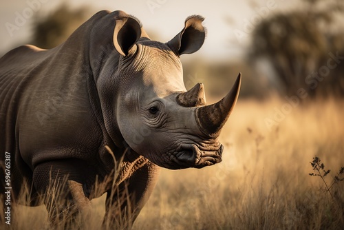 AI Generative.  Unleash the Strength and Beauty of the Rhino - Experience Wildlife Like Never Before  
