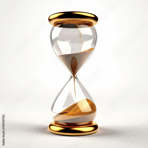 hourglass with sand on a white background 