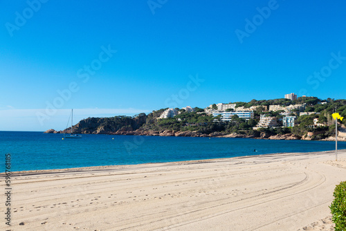 Fototapeta Naklejka Na Ścianę i Meble -  View of the Costa Brava, with its rocks and beaches on a sunny day, Costa Brava of Girona, Catalonia, Spain, Europe