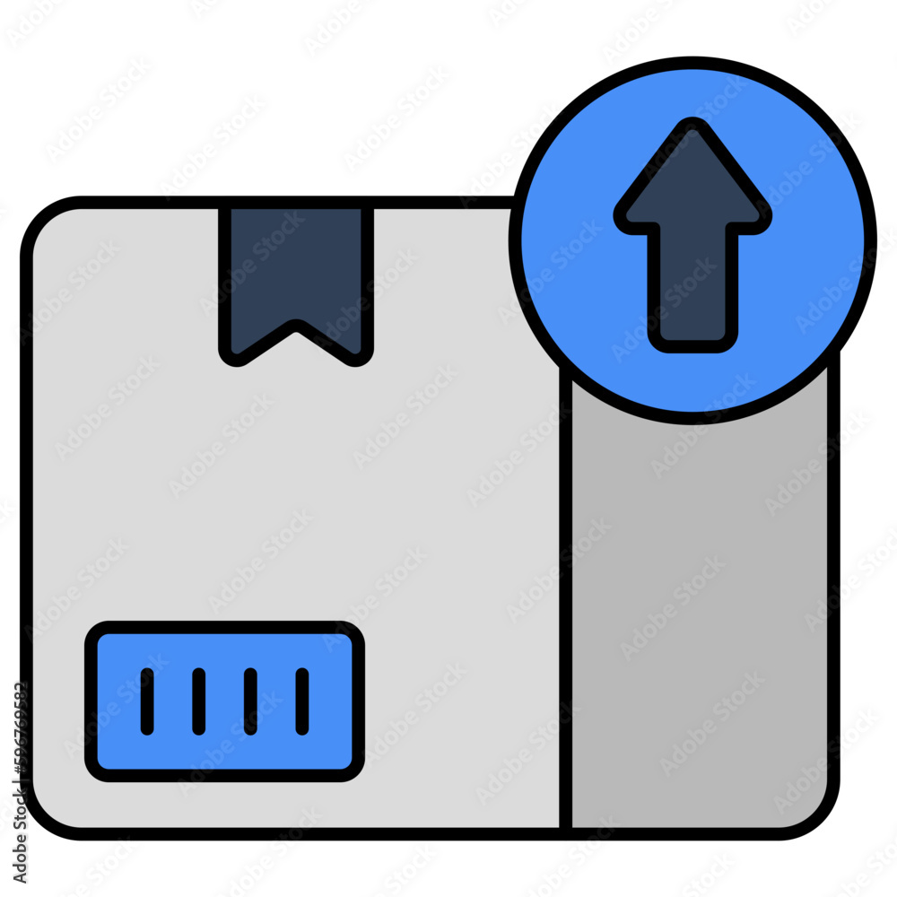 An editable design icon of parcel upload An editable design icon of parcel upload