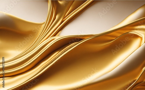 Golden silk Background. Generate Ai