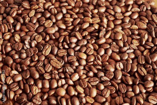 black coffee beans for background. coffee seed