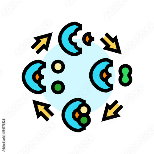 coenzymes biochemistry color icon vector illustration