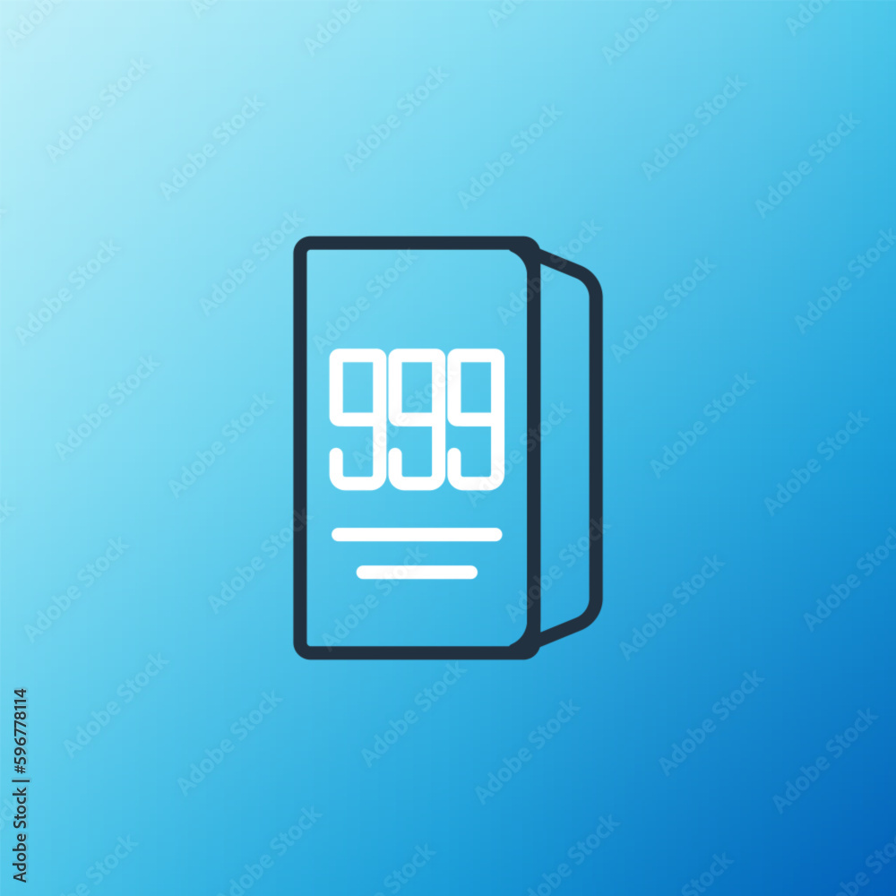 Line Gold bars 24k icon isolated on blue background. Banking business concept. Colorful outline concept. Vector Line Gold bars 24k icon isolated on blue background. Banking business concept. Colorful outline concept. Vector