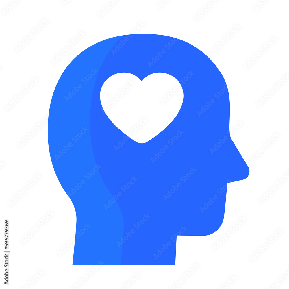 Head and heart png icon
