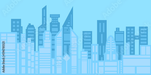 City silhouette vector. Wallpaper style.