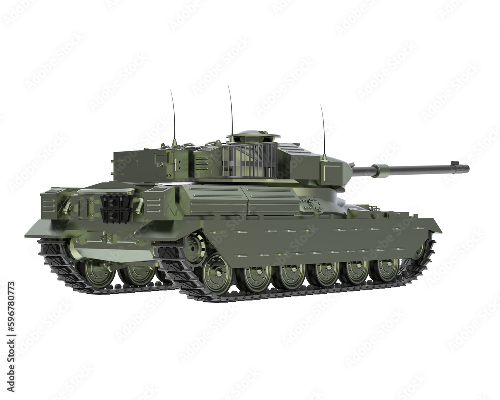 Tank isolated on transparent background. 3d rendering - illustration