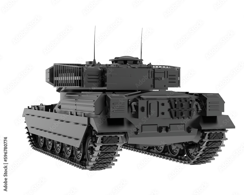 Tank isolated on transparent background. 3d rendering - illustration